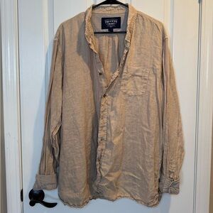 Vintage The New Ivy Tan Button Down Collared Shirt Size XXL